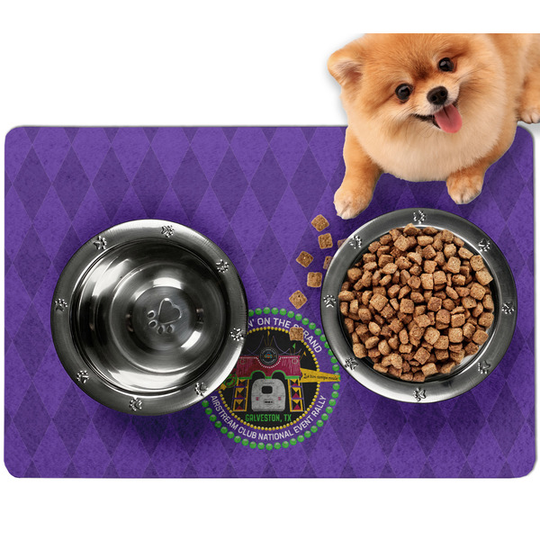 Custom Streamin' on the Strand Dog Food Mat - Small