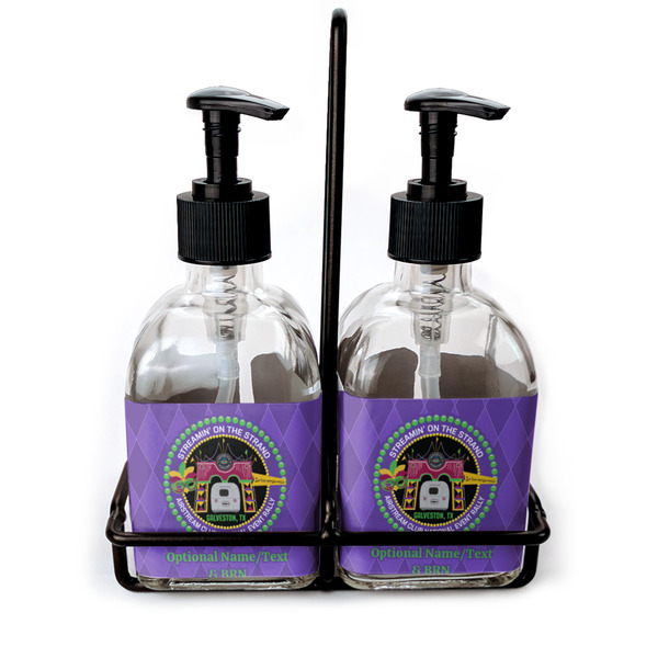 Custom Streamin' on the Strand Glass Soap & Lotion Bottles