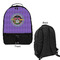 Streamin' on the Strand Large Backpack - Black - Front & Back View