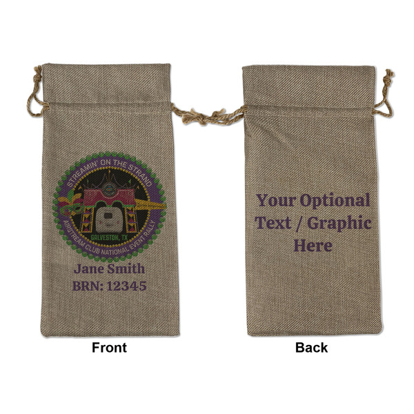 Custom Streamin' on the Strand Burlap Gift Bag - Large - Double-Sided