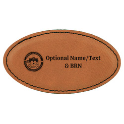 Streamin' on the Strand Leatherette Oval Name Badge with Magnet