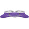 Streamin' on the Strand Metal Pet Bowls - On Dog Bone Shaped Mat