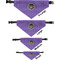 Streamin' on the Strand Pet Bandana Sizes