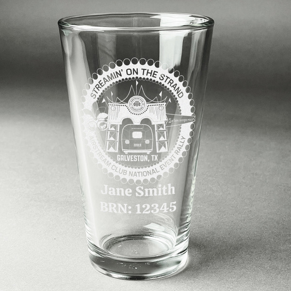 Custom Streamin' on the Strand Pint Glass - Laser Engraved