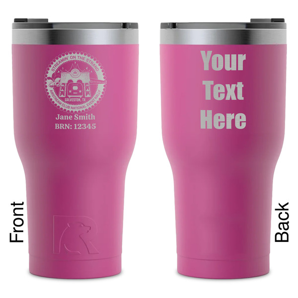 Custom Streamin' on the Strand RTIC Tumbler - Magenta - Laser Engraved - Double-Sided