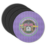 Streamin' on the Strand Round Rubber Backed Coasters - Set of 4