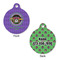 Streamin' on the Strand Round Pet ID Tag - Large - Front & Back View