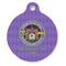 Streamin' on the Strand Round Pet ID Tag - Large - Front View