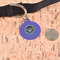 Streamin' on the Strand Round Pet ID Tag - Large - In Context