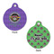 Streamin' on the Strand Round Pet ID Tag - Small - Front & Back View