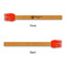 Streamin' on the Strand Silicone Brushes - Red - Front & Back