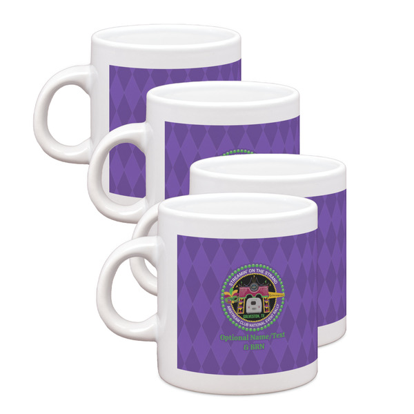 Custom Streamin' on the Strand Single Shot Espresso Cups - Set of 4