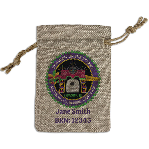 Custom Streamin' on the Strand Burlap Gift Bag - Small - Single-Sided