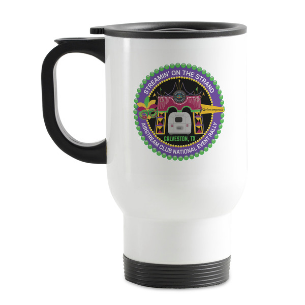 Custom Streamin' on the Strand Stainless Steel Travel Mug with Handle