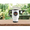 Streamin' on the Strand Stainless Steel Travel Mug with Handle Lifestyle White