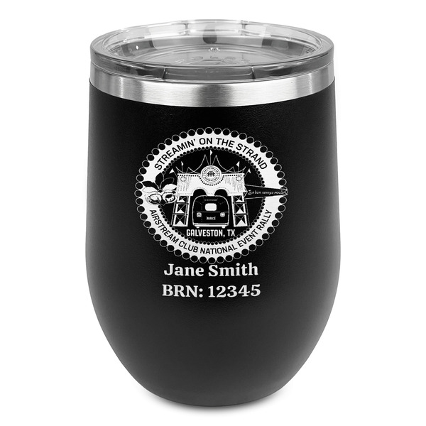 Custom Streamin' on the Strand Stemless Stainless Steel Wine Tumbler - Black - Double-Sided