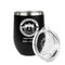 Streamin' on the Strand Stainless Wine Tumblers - Black - Single Sided - Alt View