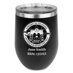 Streamin' on the Strand Stemless Stainless Steel Wine Tumbler - Black - Single-Sided