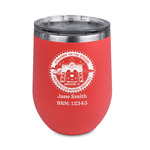 Streamin' on the Strand Stemless Stainless Steel Wine Tumbler - Coral - Single-Sided