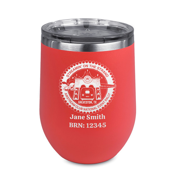 Custom Streamin' on the Strand Stemless Stainless Steel Wine Tumbler - Coral - Single-Sided