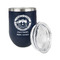 Streamin' on the Strand Stainless Wine Tumblers - Navy - Single Sided - Alt View