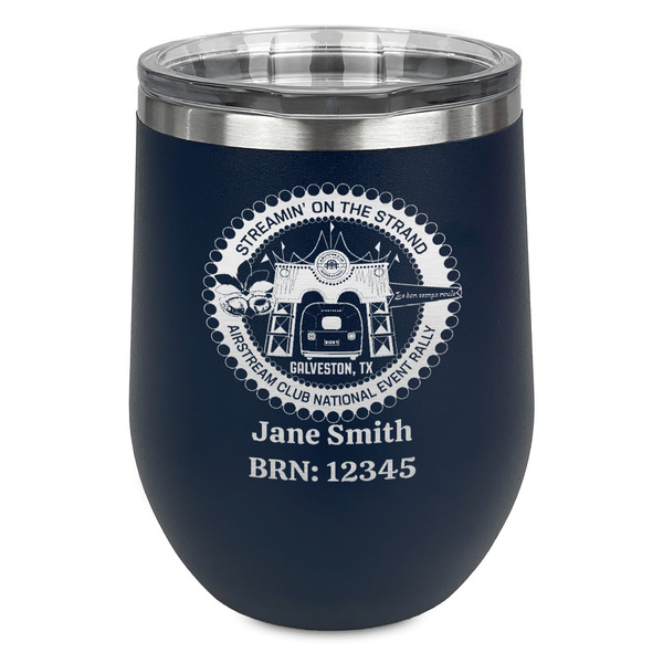 Custom Streamin' on the Strand Stemless Stainless Steel Wine Tumbler - Navy - Single-Sided