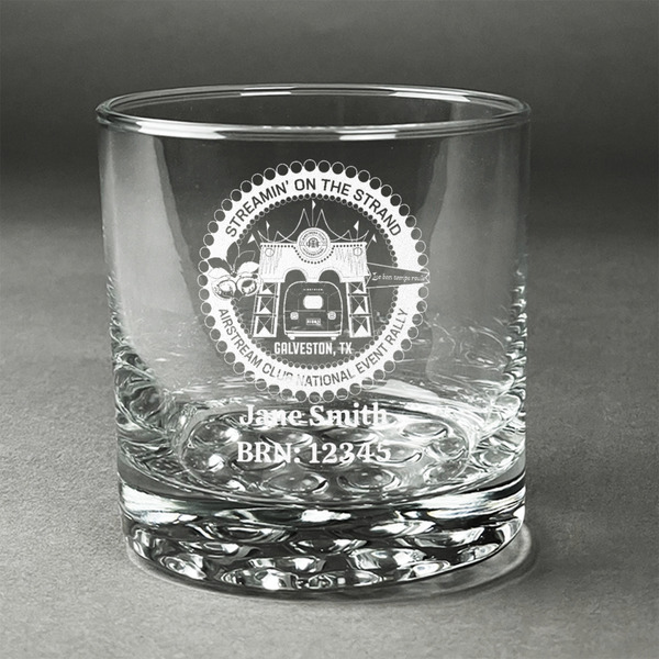 Custom Streamin' on the Strand Whiskey Glass - Engraved - Single