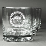 Streamin' on the Strand Whiskey Glasses - Engraved - Set of 4