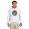 Streamin' on the Strand White Hoodie on Model - Front