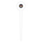 Streamin' on the Strand White Plastic 4" Food Pick - Round - Single Pick