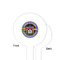 Streamin' on the Strand White Plastic 4" Food Pick - Round - Single Sided - Front & Back