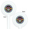 Streamin' on the Strand White Plastic 5.5" Stir Stick - Double Sided - Round - Front & Back