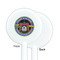 Streamin' on the Strand White Plastic 5.5" Stir Stick - Single Sided - Round - Front & Back