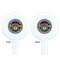 Streamin' on the Strand White Plastic 7" Stir Stick - Double Sided - Round - Front & Back