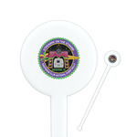 Streamin' on the Strand 7" Round Plastic Stir Sticks - White - Single-Sided