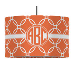 Linked Circles 12" Drum Pendant Lamp - Fabric (Personalized)