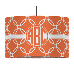 Linked Circles 12" Drum Pendant Lamp - Fabric (Personalized)