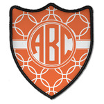 Linked Circles Iron On Shield Patch B w/ Monogram