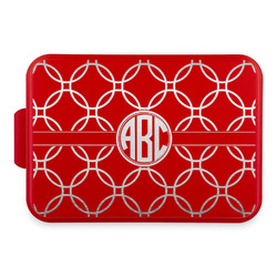 Linked Circles Aluminum Baking Pan with Red Lid (Personalized)