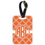 Linked Circles Metal Luggage Tag w/ Monogram