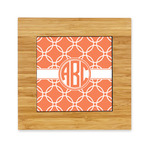 Linked Circles Bamboo Trivet with Ceramic Tile Insert (Personalized)