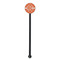 Linked Circles Black Plastic 5.5" Stir Stick - Round - Single Stick