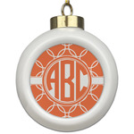 Linked Circles Ceramic Ball Ornament (Personalized)