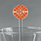 Linked Circles Clear Plastic 7" Stir Stick - Round - Main