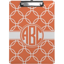 Linked Circles Clipboard (Letter Size) (Personalized)