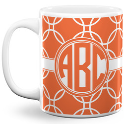 Linked Circles 11 Oz Coffee Mug - White (Personalized)