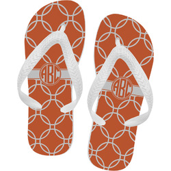 Linked Circles Flip Flops - Large (Personalized)