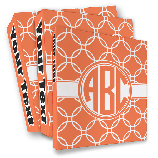 Custom Linked Circles 3 Ring Binder - Full Wrap (Personalized)