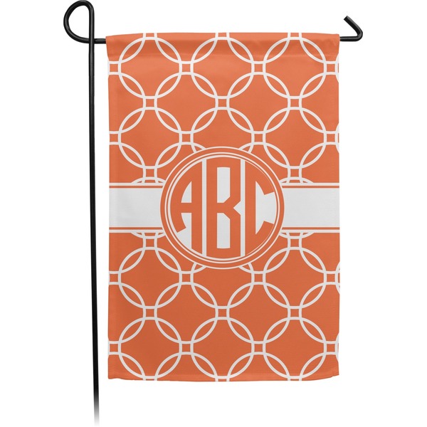 Custom Linked Circles Small Garden Flag - Double Sided w/ Monograms