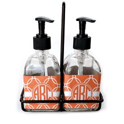 Linked Circles Glass Soap & Lotion Bottle Set (Personalized)